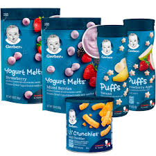 I have a 2 month old kitten who simply goes crazy whenever i eat yogurt. Gerber Up Age Snacks Variety Pack Puffs Yogurt Melts Lil Crunchies 9 Count Buy Online In Fiji At Fiji Desertcart Com Productid 167843271