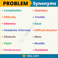 Problem Synonym List Of 55 Synonyms For Problem In English 7 E S L