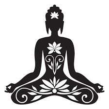 sticker zen bouddha assis buddha art yoga art buddha painting