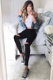Jedes Madchen Sucht In Diesem Herbst Nach Niedlichen Outfits Fur Die Schule T Beste Kleider Modelle Teenage Girl Outfits Outfits With Leggings Outfits For Teens