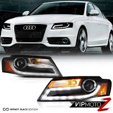 2009 2010 2011 Audi A4 S4 Quattro Black Led Drl Projector Xenon Headlights Lamps Audi A4 Audi Bmw Car