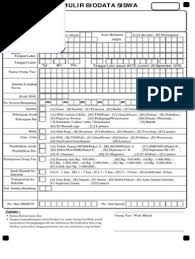 Contoh pengisian formulir biodata penduduk warga negara indonesia. Formulir Biodata Siswa Pdf