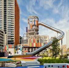 Check Out This Fabulous Adventure Playground Wulaba Park Sits Between Two New Apartment Buildings In Waterloo Playground Urban Environment Apartment Building
