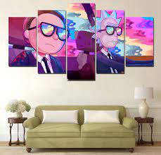 Pokemon wall art wall mural quality pastable wallpaper decal. Rick And Morty Wall Canvas Add This Print To Your Home The Force Gallery