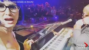 Elton John struck in the face by beads during concert in Las Vegas