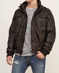 Leather Bomber Jacket Mens Outerwear Jacket Mens Leather Bomber Jacket Leather Jacket