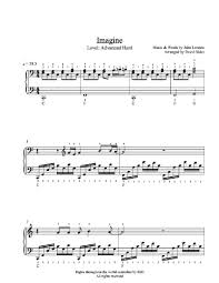 All credits go to the songwriters. Imagine By John Lennon Piano Sheet Music Advanced Level Sheet Music Imagine John Lennon Piano Sheet Music