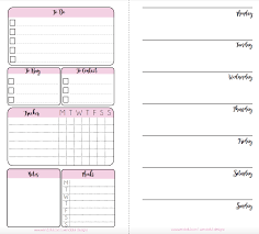 Free Printable Personal Size Planner Inserts