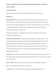 Pfi Rating According To Modified Harvard Step Test