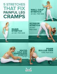 5 Stretches That Fix Painful Leg Cramps Paleohacks In 2020 Leg Cramps Rest Day Workouts Fitness Body