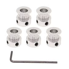 Winsinn Gt2 Pulley 20 Teeth 8mm Bore 6mm Width 20t Timing Belt Pulley Wheel Aluminum For 3d Printer Pack Of 5pcs