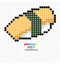 A059 玉子寿司 拼豆图纸 拼豆子 Powered By Sdcms Perler Bead Art Perler Patterns Perler Bead Templates