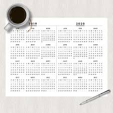 2019 2020 At A Glance Calendar Zoom Weekly Calendar Printable Printable Calendar Pdf Printable Calendar