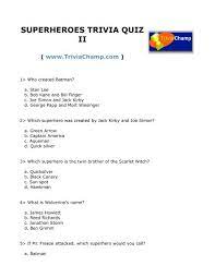 Guess these sample questions taken directly from the popular you don't know jack! Superheroes Trivia Quiz Ii Trivia Champ