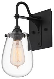 Bathroom Vanity 1 Light Bulb Fixture With Satin Black Finish Medium 5 60w Industrial Bathroom Vanity Lighting By Rlalighting