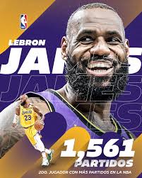 👑 ¡El Rey no se cansa! 🔥 Ya es el segundo jugador con más apariciones en  la NBA: 1561 partidos. 😎 Y lo que falta... 🤯