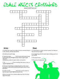 Crossword For Kids Edible Insects Science And Sustainability For The Classroom Stem Etc Edible Insects Teaching Teacher Resources