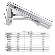 Shelves folding shelf brackets 24 inches 24 heavy dut. Toirxarn Folding Shelf Brackets 24 Inch Max Load 330ib Heavy Duty Stainless Steel Collapsible Bracket For Diy Space Saving Wall Mounted Work Bench Pack Of 2 Pricepulse