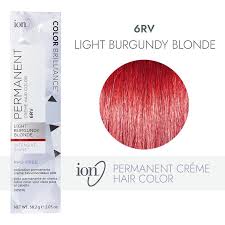 I've included a chart showing lightness shades below so you can figure out what level you need before toning! Ion 6rv Light Burgundy Blonde Permanent Creme Hair Color By Color Brilliance Permanent Hair Color Sally Beauty