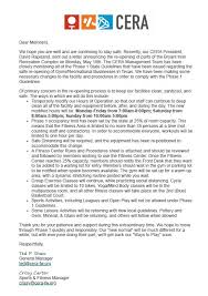 CERA Phase 1 Reopening