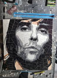 Ian Brown tile mosaic I'm currently working on. Over 70hrs so far. Hoping  to get it finished this week 🤞
