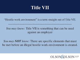 If you believe that you are being harassed at work for a protected characteristic and the harassment has led to a hostile work environment, the first step is to speak with an attorney. Hostile Work Environment Ppt Download