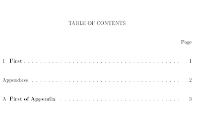 The appendix is included prior to the list of references. Adding Appendix To Table Of Contents Using Wuthesis Tex Latex Stack Exchange