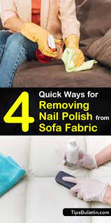 Though there are many products you can use to loosen and remove the stain, it's important that you act. 4 Quick Ways For Removing Nail Polish From Sofa Fabric