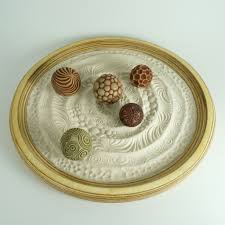 Tabletop Modern Zen Garden Circles Package 15 Circular Wooden Tray Zen Garden Sand Tray Therapy Garden Centerpiece