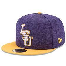Lsu Tigers New Era Heathered Huge Logo Fitted Hat Purple Lsu Tigers Fitted Hats Lsu