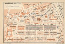 1910 Antique Map Of Jardin Des Plantes Paris France By Figure10 Fine Art Prints Paris France Map