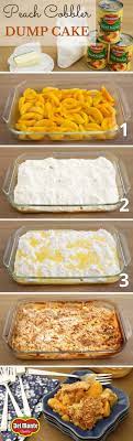 Peach Cobbler Dump Cake Recipe Instructions Del Monte Recipe Baked Dishes Dump Cake Recipes Dessert Recipes
