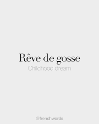 Reve De Gosse Masculine Word Childhood Dream ʁɛv Də ɡɔs French Words French Words Quotes French Proverbs