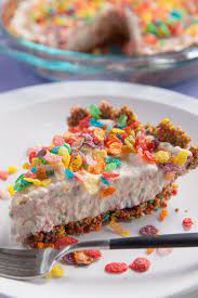 This Fruity Pebbles No Bake Cheesecake Is A Party On A Plate Recipe Fruity Pebble Cheesecake Desserts Food