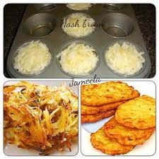 الهاش براونز بطاط مبشور 4 5 حبات ملح فلفل اسود بيض 3 حبات طحين 3 معالق تبشرين البطاط وبعدين تحطينة علي فوطة وتعصرينة علشان الما recipes atkins recipes cooking