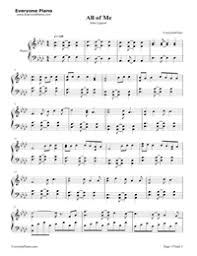 Kaye ballard membuat rekaman pertama lagu tersebut pada tahun 1954. All Of Me John Legend Free Piano Sheet Music Piano Chords
