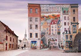Personalize your space with the latest artwork while showing. La Fresque Des Quebecois Wall Mural In Old Quebec City Photograph By Awen Fine Art Prints