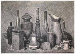 This Still Life Drawing Was Created By Giorgio Morandi I Like This Work Because I Like His Use Of The Black Still Life Drawing Still Life Artists Life Drawing