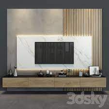 3d models tv wall cabinet furniture 055 living room tv wall modern tv room tv room design