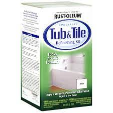 Can a bathtub be painted? Rust Oleum Specialty 1 Qt White Tub And Tile Refinishing Kit 7860519 The Home Depot