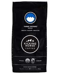 And i am proudly starting with canada's most popular coffee, kicking horse; Amazon Com Kicking Horse Coffee Three Sisters Medium Roast Whole Bean 10 Oz Certified Organic Fairtrade Kosher Coffee Grocery Gourmet Food