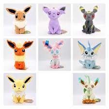 12 Inches Tall Big Size Pokemon Eevee Evolution Plush Toy Stuffed Animal Dolls In 2021 Eevee Plush Pokemon Plush Umbreon And Espeon