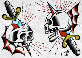 Skullanddagger Flashsheet Traditionalflash Oldschoolflash Digitalpainting Chest Tattoo Sketches Traditional Chest Tattoo Neotraditional Tattoo Flash Art