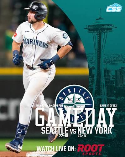 Game 2️⃣ between the Seattle Mariners and Mets is tonight @ 6:40pm! Hear  every inning on Seattle Sports and the NC Machinery #Mariners Radio  Network. ⚾️🎙️ DL the Seattle Sports App: 📲