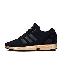 Black And Gold Adidas Womens Adidas Women S Zx Flux Core Black Copper Adidas Women Sneakers Shoes Outlet