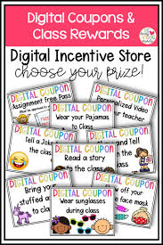 Digital Coupons And Class Rewards For Distance Learning In 2020 Distance Learning Classroom Rewards Classroom Dojo Rewards