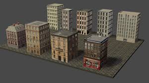 Buildings 3d Model Building Video Game Development 3d Building