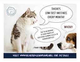 How much do pet shots cost. Low Cost Vaccines Every Third Monday Of The Month Blue Ridge Humane Society