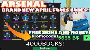 Coupon (2 days ago) apr 26, 2021 · use our arsenal promo codes may 2021 to obtain totally free bucks, special announcer voices and epidermis on this page on arsenalcodes.com! Arsenal New April Fools Upadate Free 4000 In Codes Roblox Youtube