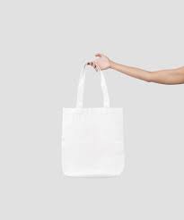 Hand Holding Bag Canvas Fabric For Mockup Blank Template Isolated On Gray Background Design Mockup Free Bag Mockup Stationery Mockup Free